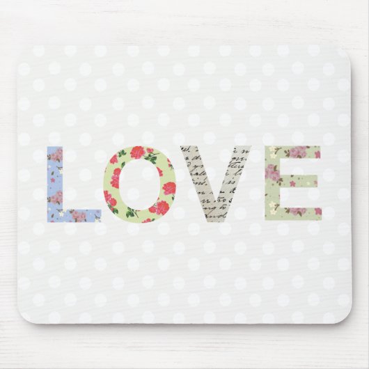 Love word art mousepad muismat (Voorkant)