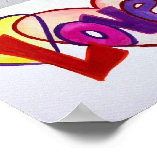 Love Word Artwork Paintings Poster Art Print (Hoek)