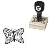 Love Word Butterfly Rubber Stamp Rubberstempel (Gestempeld)