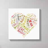 Love Word Cloud Canvas Afdruk (Voorkant)