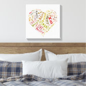 Love Word Cloud Canvas Afdruk (Insitu (Slaapkamer))