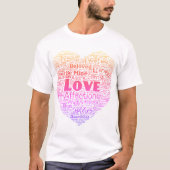 Love Word Cloud T-shirt (Voorkant)