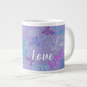 Love Word Grafitti Herhalend woord () Grote Koffiekop (Voorkant rechts)