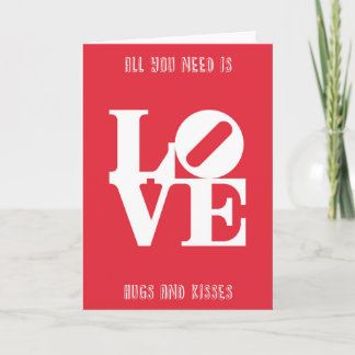 Love Word Graphic en quote Feestdagen Kaart