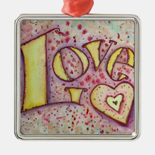Love Word Inspirerend Art Painting Ornament (Voorkant)