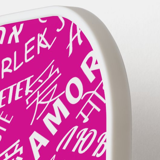 Love Word Multilanguage Text Pickleball Paddle (Links Detail)