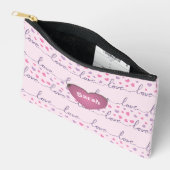 LOVE word On Pink Heart Achtergrond Etui (Open)