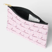 LOVE word On Pink Heart Achtergrond Etui (Open)