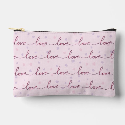 LOVE word On Pink Heart Achtergrond Etui (Voorkant)