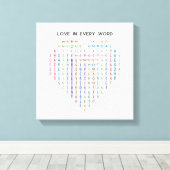 Love Word Quest - Hartpuzzel - Ik hou van je Canvas Afdruk (Insitu (Houten vloer))