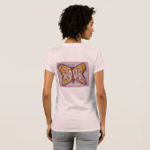 Love Word Roze Butterfly Gepersonaliseerd Art T-Sh T-shirt (Achterkant volledig)