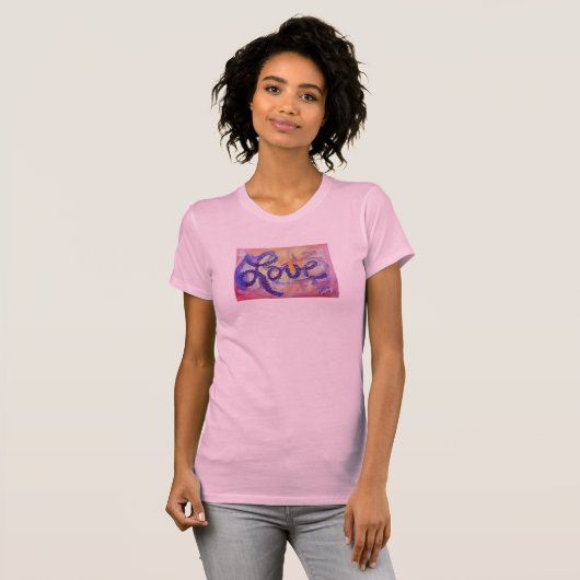 Love Word Sunset Twilight Glitter Art TShirts (Voorkant volledig)