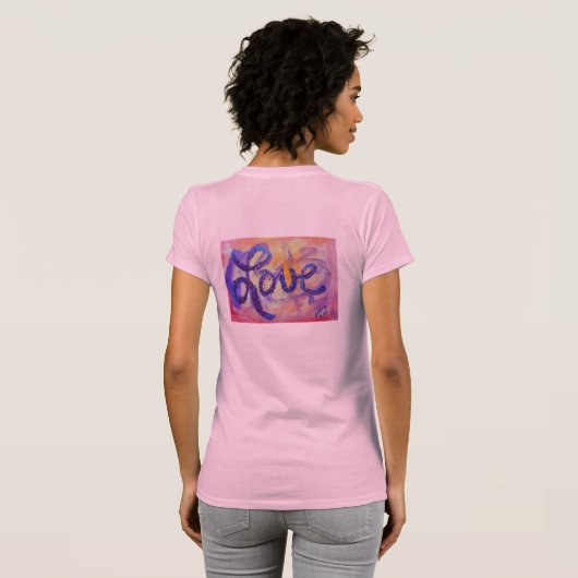 Love Word Sunset Twilight Glitter Art TShirts (Achterkant volledig)