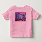 Love Word Sweet Snoep Art Glitter Shirten Kinder Shirts (Achterkant)