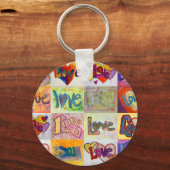 Love Word XOXO Art Painting Sleutelhanger (Voorkant)