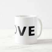 LOVE Wordmark Mok Zwart (Voorkant rechts)