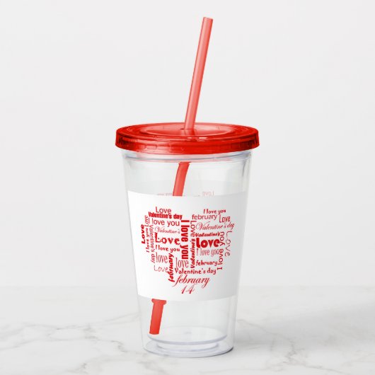 Love Words Acryl Drinkbeker (Achterkant)