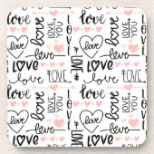 Love Words Bier Onderzetter (Voorkant)