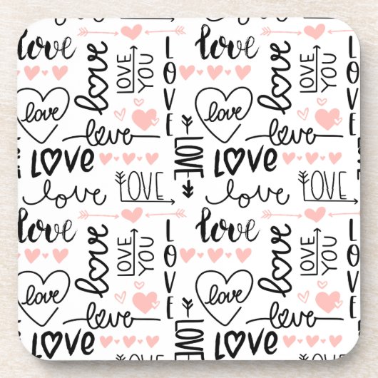 Love Words Bier Onderzetter (Voorkant)