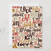 Love Words Invitation Kaart (Achterkant)