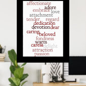 Love Words Poster (Thuiskantoor)