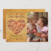 Love Words Valentijnsdag Card Feestdagenkaart (Voorkant / Achterkant)