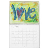 Love Words XOXO Art Paintings Calendar Kalender (Mar 2026)