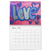 Love Words XOXO Art Paintings Calendar Kalender (Feb 2026)