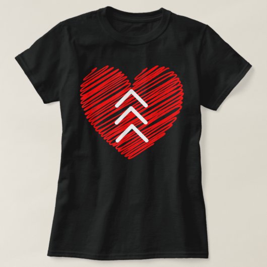 Love World Down Syndroeness Day Love 3 Arro T-shirt (Design voorkant)