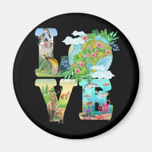 Love World Earth Day 2022 Planet Environmental Magneet