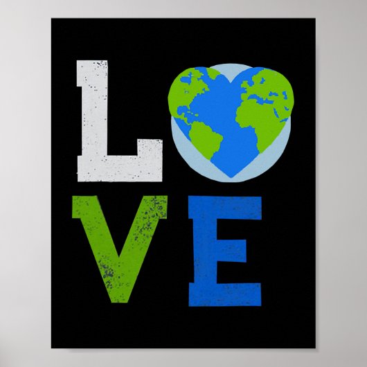 Love World Earth Day 2022 Planet Environmental Poster (Voorkant)