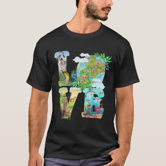Love World Earth Day 2022 Planet Environmental T-shirt (Voorkant)