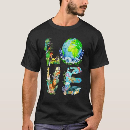 Love World Earth Day 2022 Planet Environmental voo T-shirt (Voorkant)