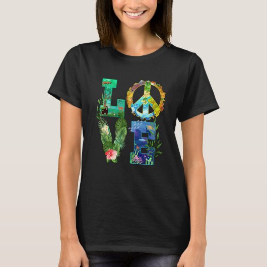 Love World Earth Day 2023 Peace Save Planet Enviro T-shirt (Voorkant)
