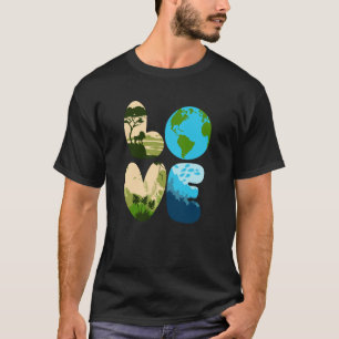 Love World Earth Day 2023 Save Planet Environmenta T-shirt