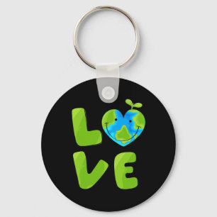 Love World Planet Moeder Earth Day Sleutelhanger