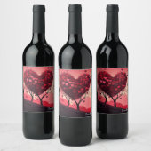 Love World: Valentijn Wijnlabel Wijn Etiket (Flessen)