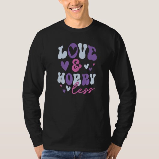 Love & Worry Less - Valentine's Day Graphic Premiu T-shirt (Voorkant)