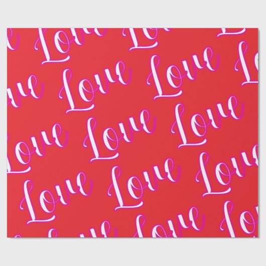 "Love" Wrapping Paper Cadeaupapier (Vlak)