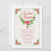 Love Wreath Invitation Kaart (Voorkant)