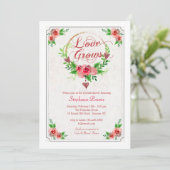 Love Wreath Invitation Kaart (Staand voorkant)