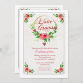 Love Wreath Invitation Kaart (Voorkant / Achterkant)