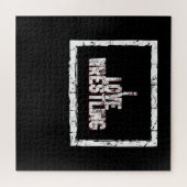 Love Wrestling Wrestler Singlet Lover Costume Gift Legpuzzel (Horizontaal)