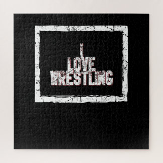 Love Wrestling Wrestler Singlet Lover Costume Gift Legpuzzel