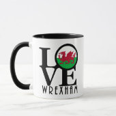 LOVE Wrexham Wales 11oz Mok (Links)
