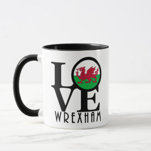 LOVE Wrexham Wales 11oz Mok