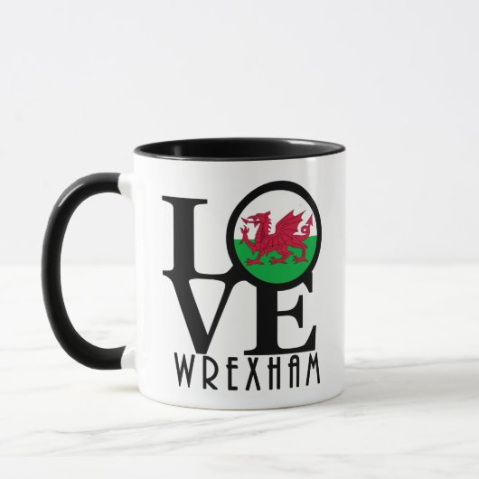 LOVE Wrexham Wales 11oz Mok (Links)