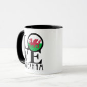 LOVE Wrexham Wales 11oz Mok (Voorkant links)
