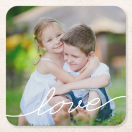 LOVE Writing Custom Photo Onderzetter