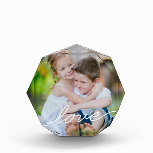 LOVE Writing Modern Photo Block Fotoblokken (Voorkant)